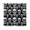 Set Of 2 Halloween Skull Theme Curtains Thermal Insulation Home Interior Horror Bedroom Window Curtain Light Blocking For Made Polyester