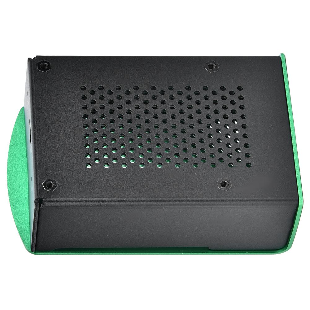 For 4 Model B Black Aluminum Case Box Enclosure with Heatsink Bracket (Black)