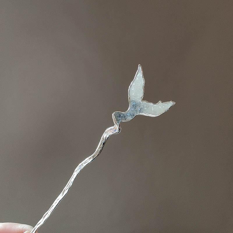 Butterfly Tassel Hairpin: 2024 High-End Versatile Chinese Updo Hair Fork for Women