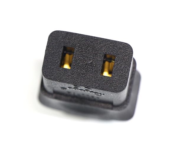 Old Standard Square 2P Glasses Type Power Conversion Plug C7 Glasses Cable Adapter Vintage Synthesizer (IEC C8) @KORG/ROLAND/BOSS/AKAI