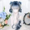 Lolita Harajuku Gal Gothic Lolita Light Mori Princess Small Everyday Wig Wig, Style, Style, Cosplay, White, Blue, Mesh, Gothic, Long, Girl, Dreamy,
