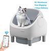 EU Warehouse Smart Automatic Cat Litter Box, Open-Top Self-Cleaning Cat Toilet with App Control and Dual Safety Sensors, Automatic Cat Litter Basin
