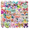 50 Colorful Bow Graffiti Stickers for Kids - Creative, Waterproof Decorative Stickers for Journals, Water Bottles, and Computers