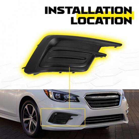 Fog Light Cover For 2018- Subaru Legacy Front Passenger Black 57731AL56A EOA