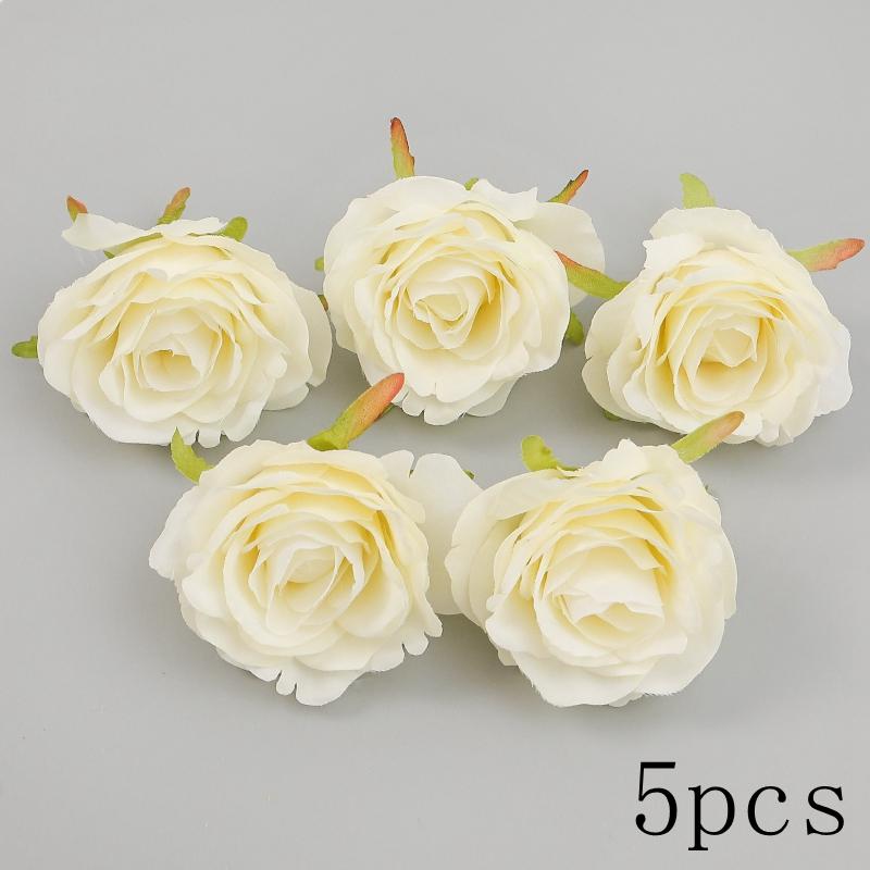 Weiße Serie Rose Künstliche Blumen Seide Unechte Blumen für Heimdeko Hochzeitsdekoration DIY Kranz Geschenk Accessoires Ornamente