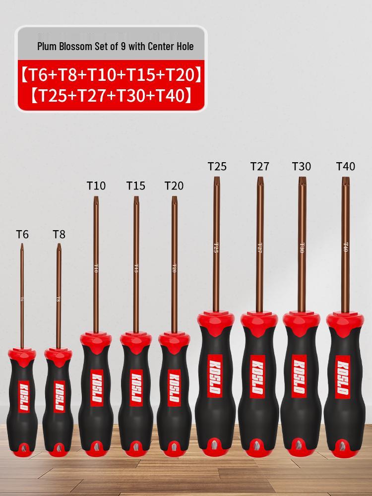 Набор отверток Torx и шестигранных: T8, T10, T15, T20, T25, T30 - Компактный набор инструментов для автомобилей с типами «звездочка» и «крест»