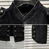 Black Stand Up Collar Denim Jackets Vintage Washed Motor Coat Women Autumn  Loose Long Sleeve Outerwear