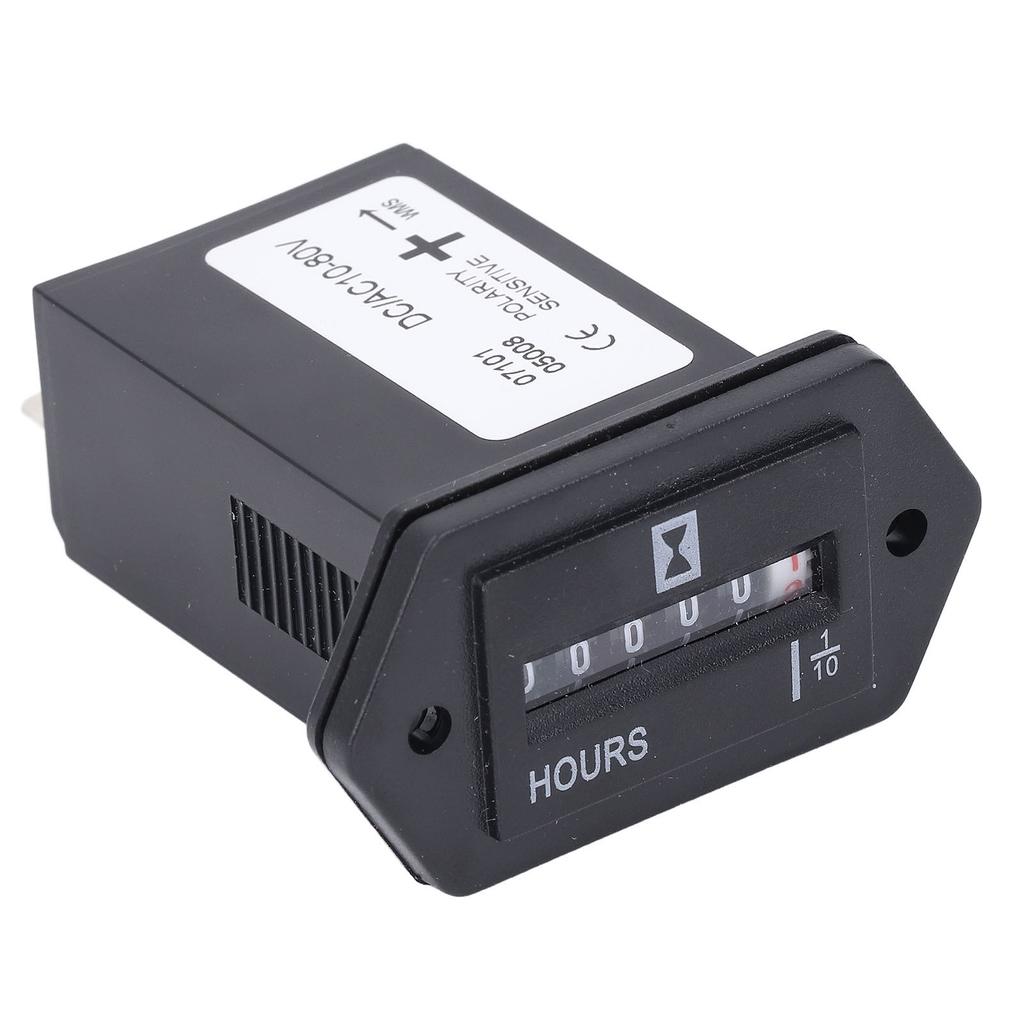 Hour Meter High Accuracy Data Storage Mechanical Hour Meter Gauge for Machinery Truck DC10‑80V
