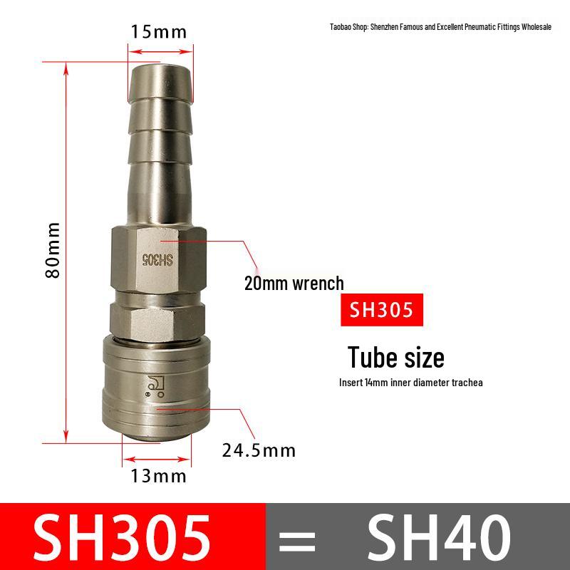 C-Type Pneumatic Quick Connector for Air Compressors and Oxygen Hoses