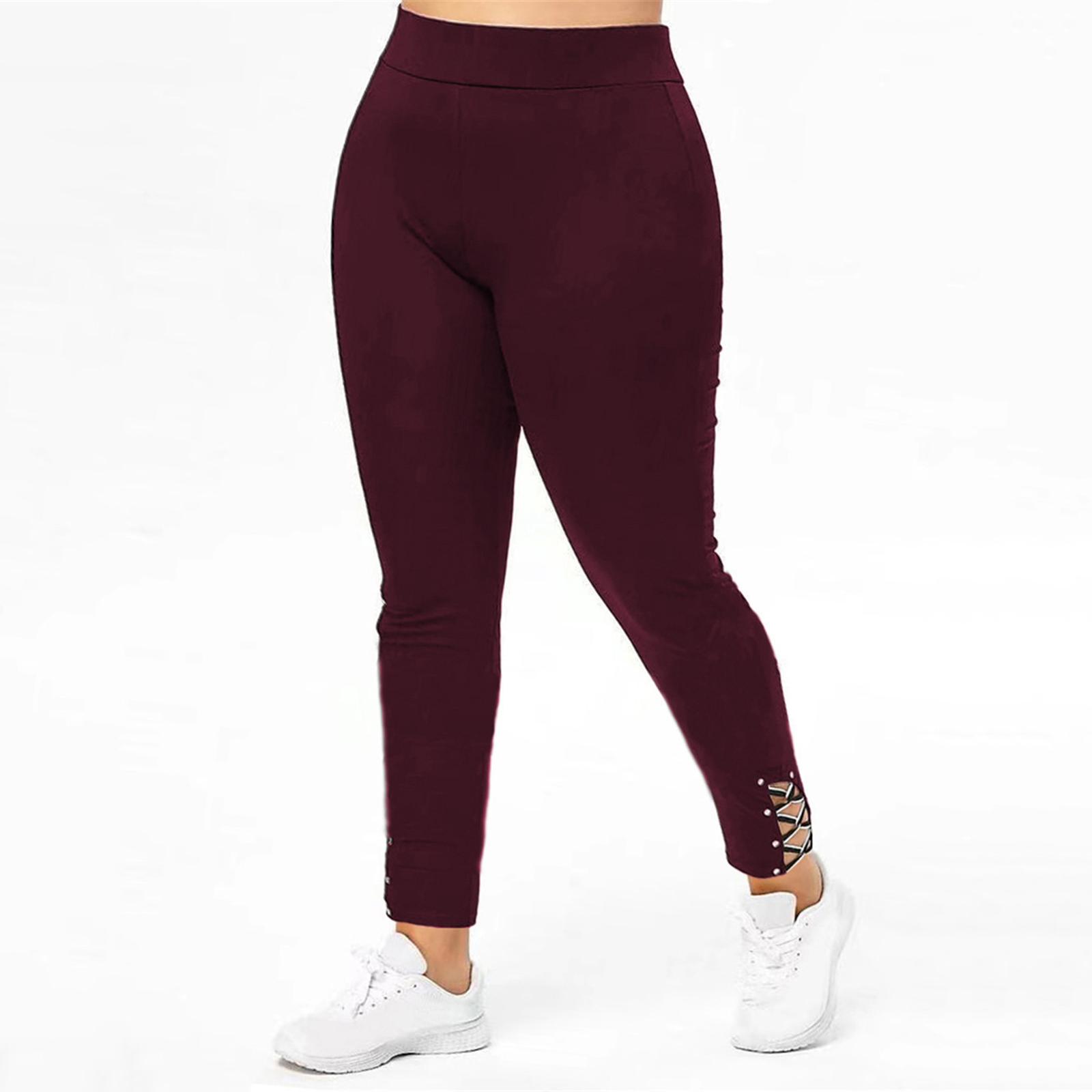 

Women s Yoga Cropped Pants Tight-fit Waist Hip-lift Fitness Sports Pants XL