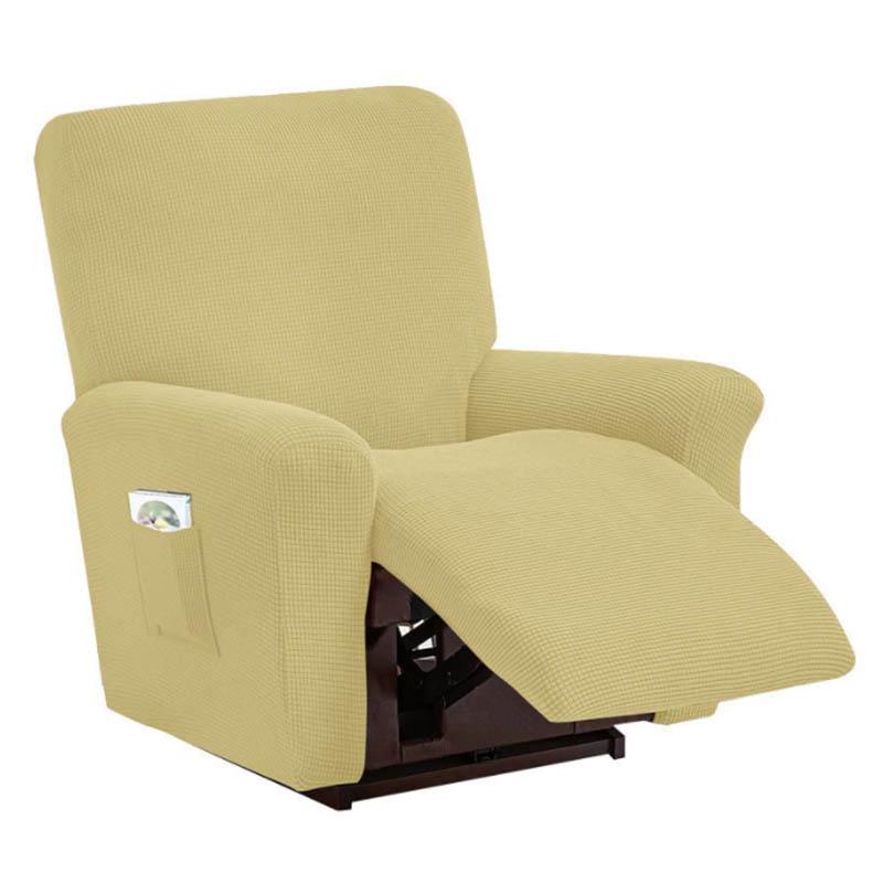 Waterproof Polar Fleece Recliner Cover Elastic Solid Color Recliner Cover Armchair Cover Split All Inclusive Lazy Chair Cover