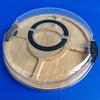 QX2E Pack of 1 Party Appetizer Serving Dish with Clear Covers Included for Gatherings