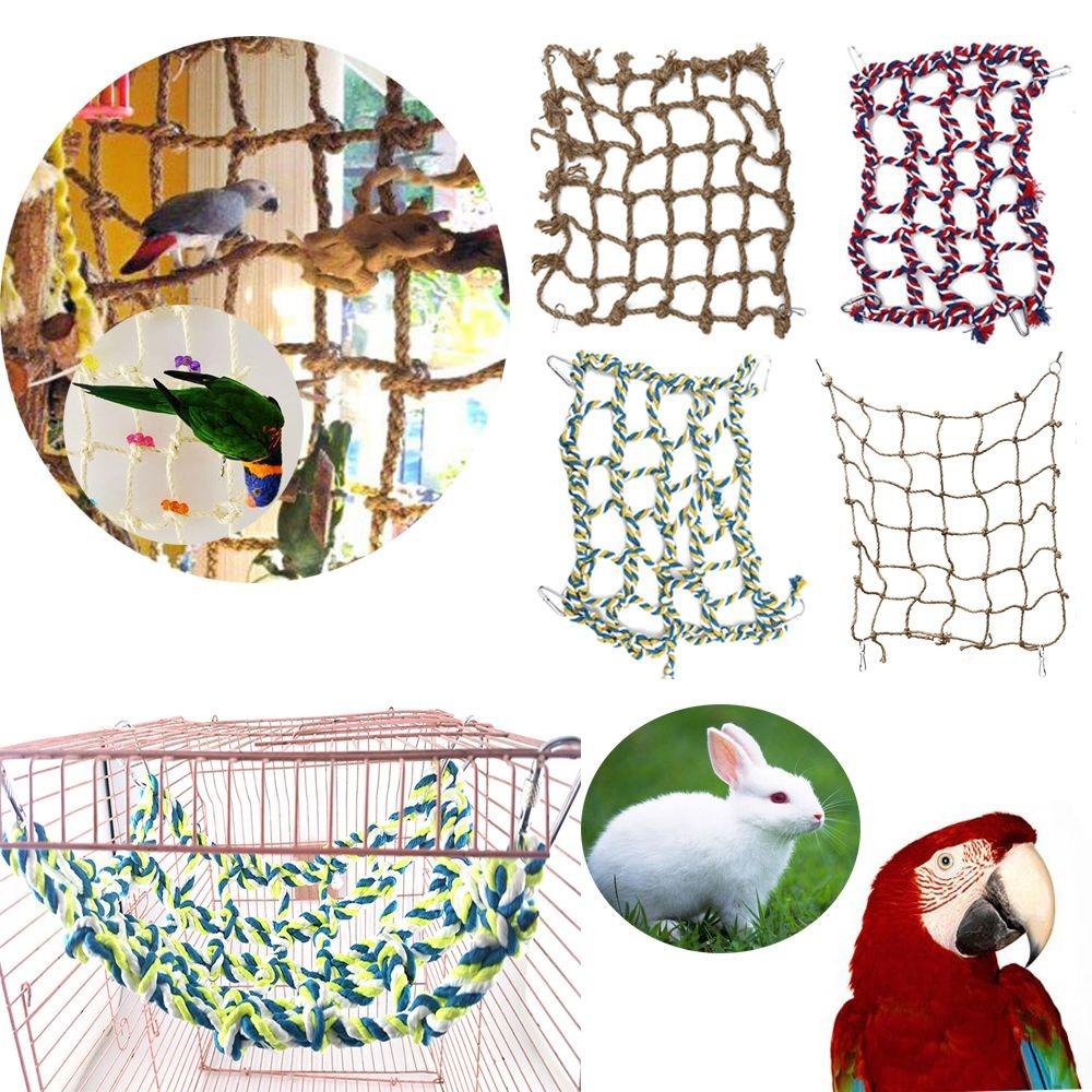 Creative Cotton Rope Pet Climbing Net Colorful with Hook Hammock Net Hook Net Small Animal