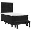 3137937 vidaXL Lit à sommier tapissier avec matelas Noir 90x190 cm Velours