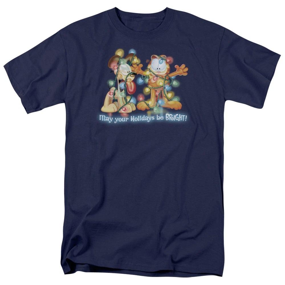 Garfield - Bright Holidays - Unisex Short Sleeve Children s T-shirt - Blue 100