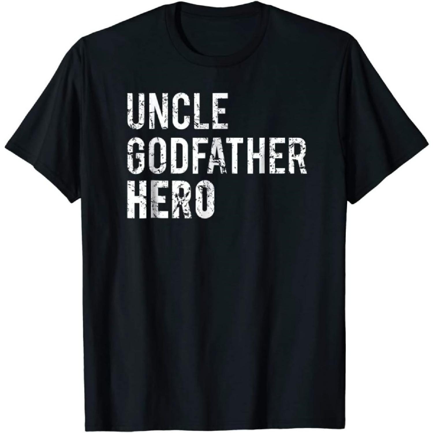 BINA STORE Uncle T Shirt Cool Awesome Godfather Hero tee B151220 Black S