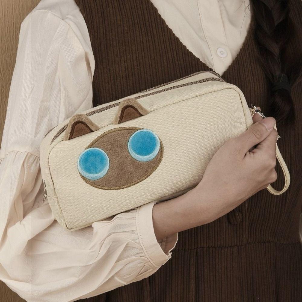 New Durable High Quality Capybara/Black Cat/Siamese Cat Pen Bag Large Capacity Portable Stationery Bag Pencil Box Student Gift