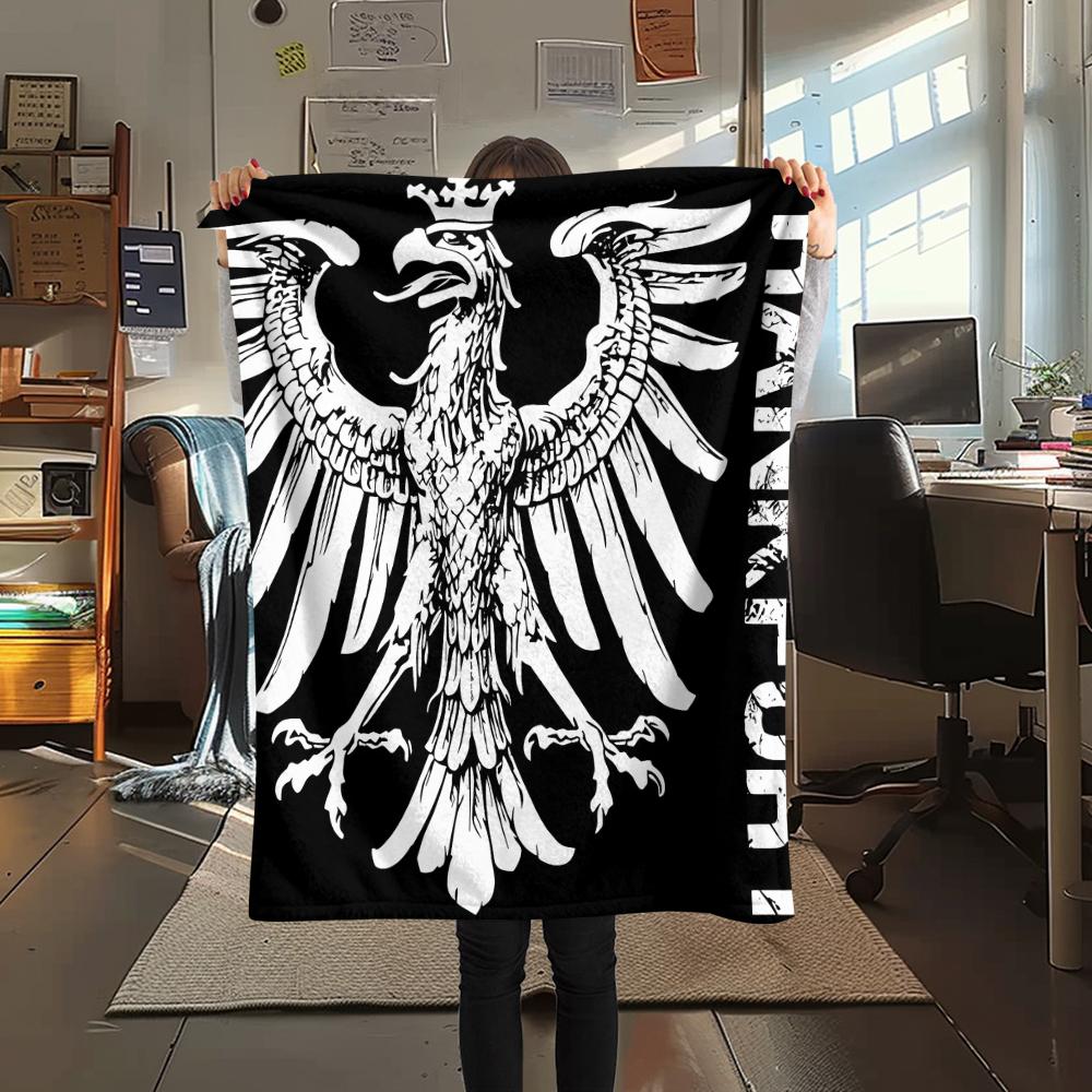 1 STuks Frankfurt Voetbal Print Flanellen Deken, Hoge Kwaliteit Alle Seizoenen, Woondecoratie, Warmte en Comfort, Perfect voor Kerstcadeaus