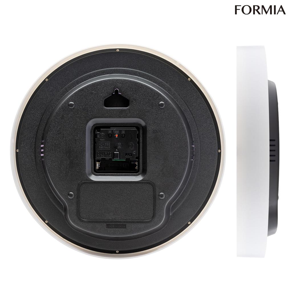 Formia Wall Easy to Simple Silent Second Hand at Hodogaya Electronics Radio-Controlled Clock, Read, Design, Night, Analog, Sales, White, HWC-022RC-WH