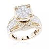 Luxury Inlaid White CZ Women's Ring Elegant Gold Color Geometry Daily Wear Party Jewelry Anniversary Gift