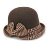 Women S Elegant Wool Bucket Hat With Bow Plaid For Mom Autumn Winter