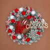 Factory Christmas Wreath Door Hanging Decorative Vine Snowfall for Mall Entrance Stair Handrail Pendant Bell Artificial Flower