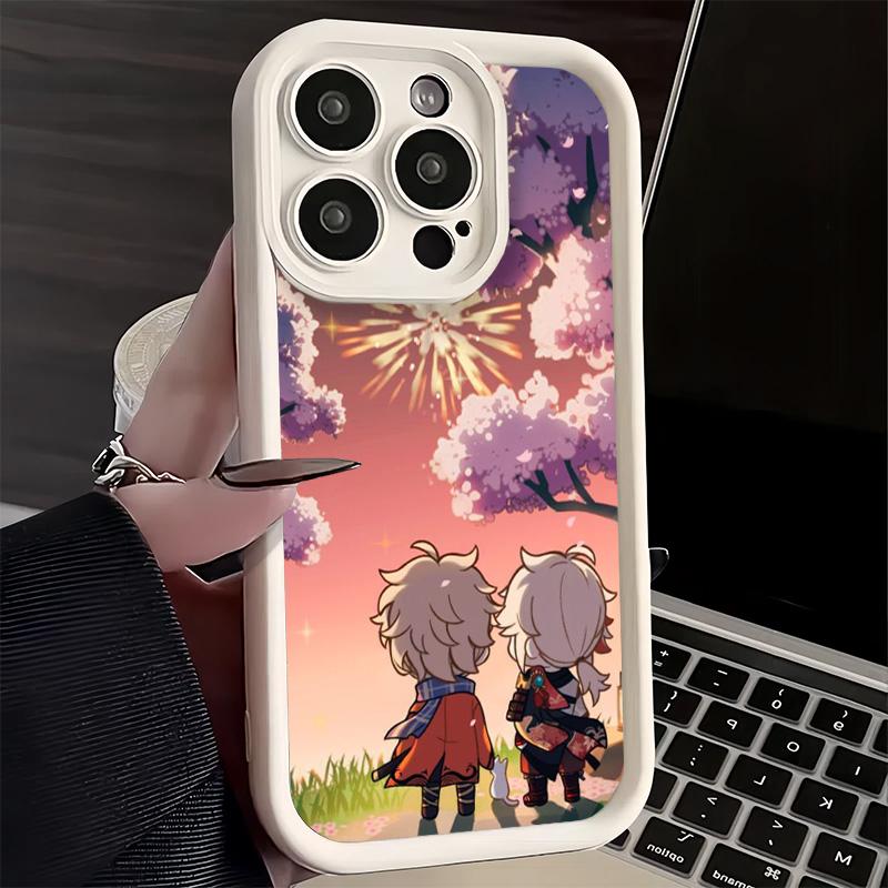 Phone Case for iPhone 17 Air 16E 15 16 Pro Max Genshin Impact Kazuha Cover 14 Plus 13 12 Mini Soft Shell Silicone Fundas