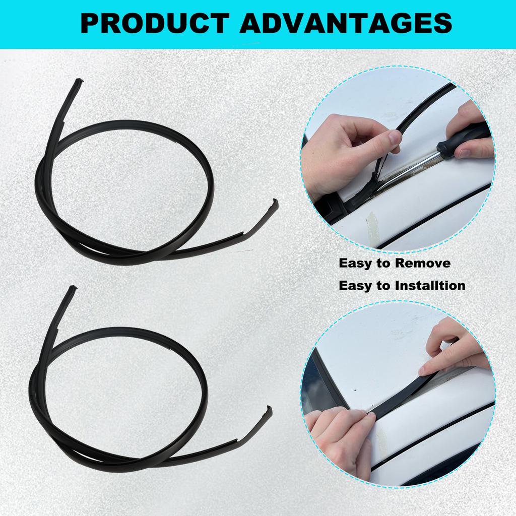 2pcs Right & Left Side Roof Drip Moulding Trim Rubber Set 7555602160 7555512140 For Toyota Corolla Sedan 2009 2010 2011 2012-13