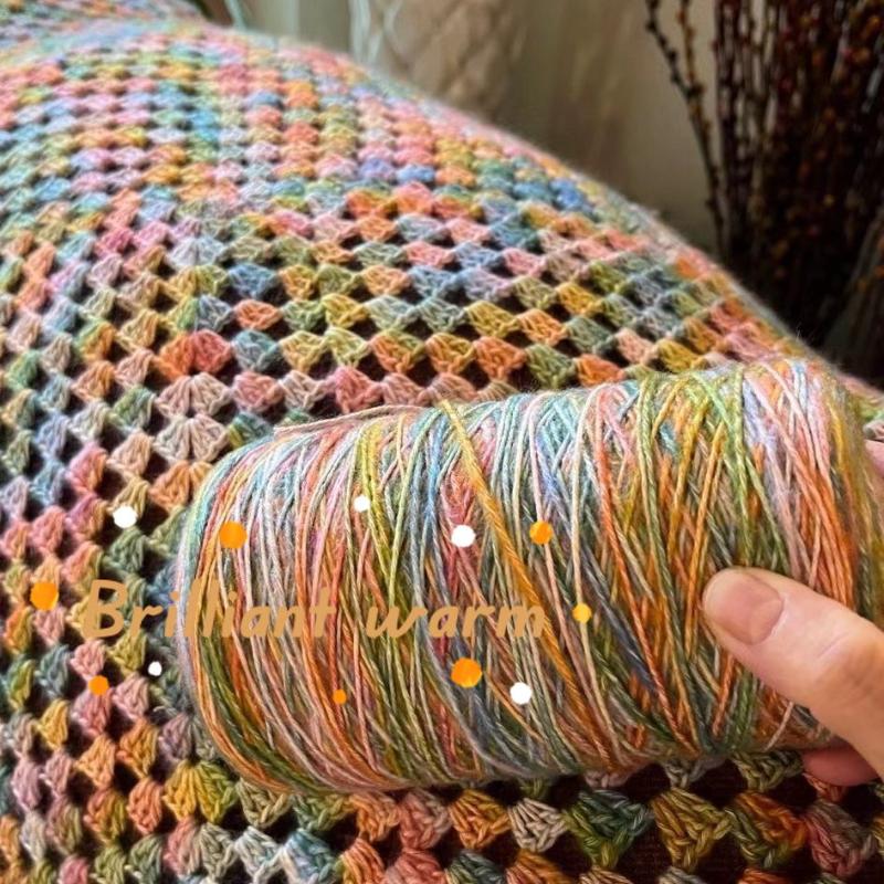 50g/ball Colorful Gradient Section Dyed Cotton Yarn Medium Fine Yarn Handmade DIY Sweater Suspender Scarf Sweater Yarn Material