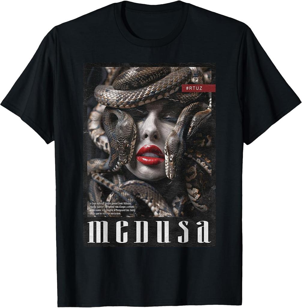 Medusa Inspired T-Shirt Featuring Greek Mythology Design