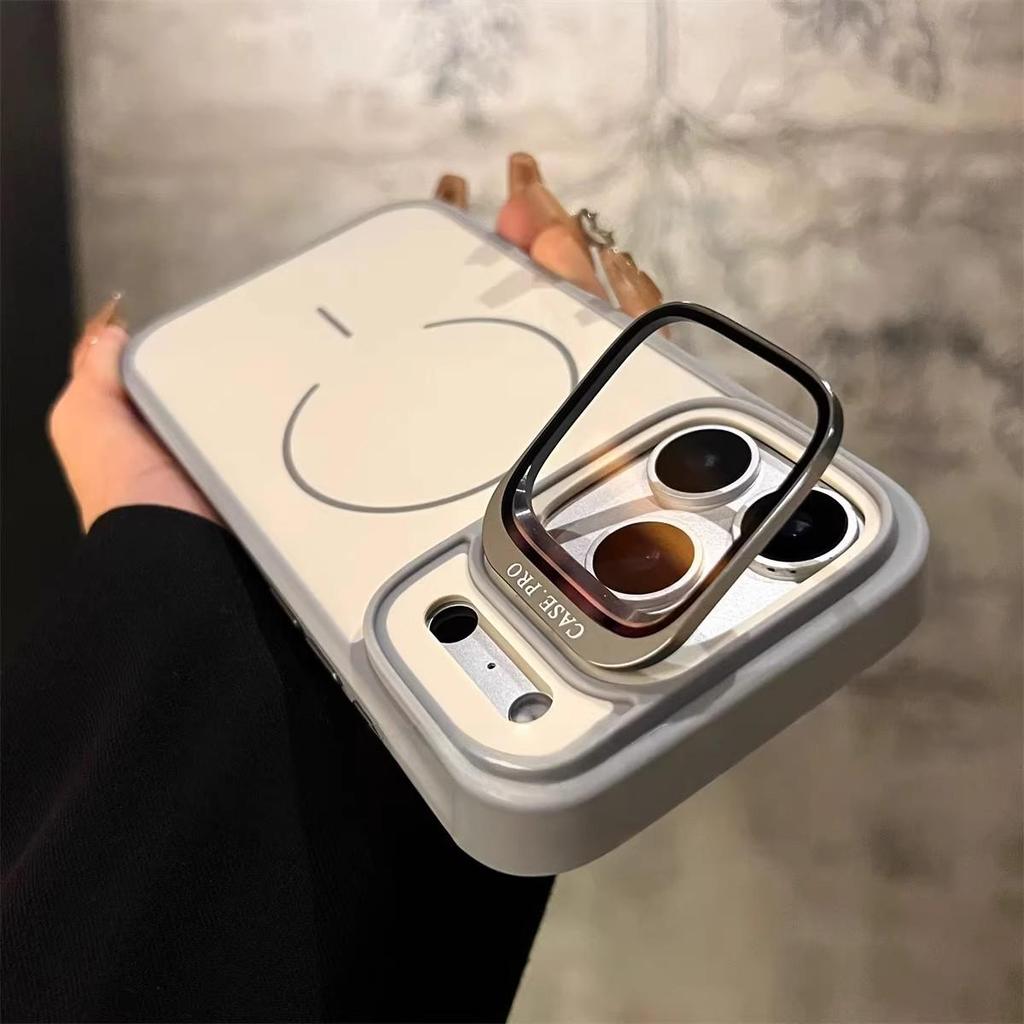 iPhone 17 Pro Max Case with Lens Protector, Stand, Matte Finish, Magnetic, Drop-Proof.