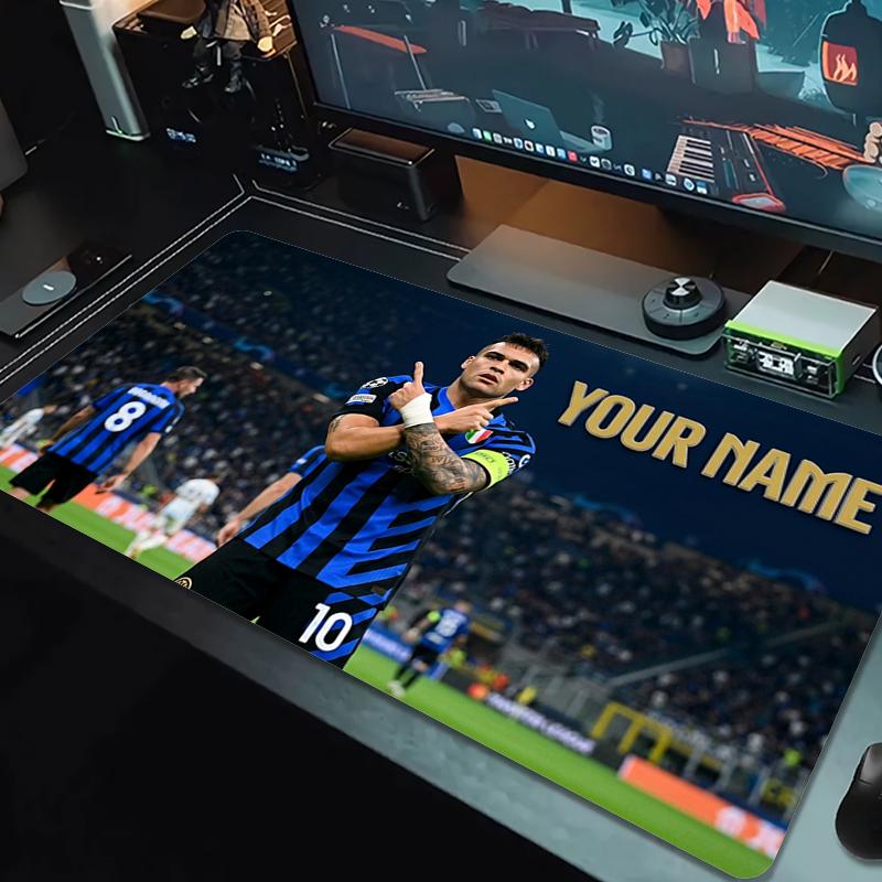 Tappetino per Mouse Personalizzato Inter Milan Grande Cuscino per Tavolo da Gioco Antiscivolo Laptop Tablet Mousepad Grande Tappetino XXL Mini PC Tappetino da Gioco Con bordo bloccato_XIA