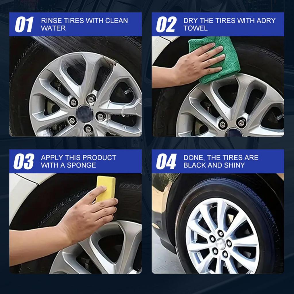 Car Tire Wax 100g Rims Brightener Cream Stain Dust Remover For Alloy Chrome Aluminum Rims On Car Truck SUV Vehicle RV