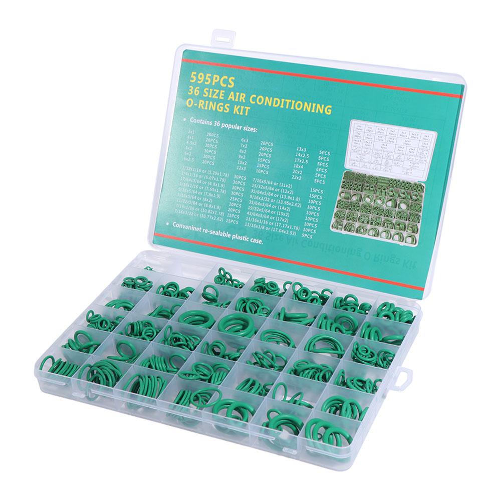 595 st AC O-ring Kit Assortiment Set O-typ Tätningsgummiring VVS-reparation