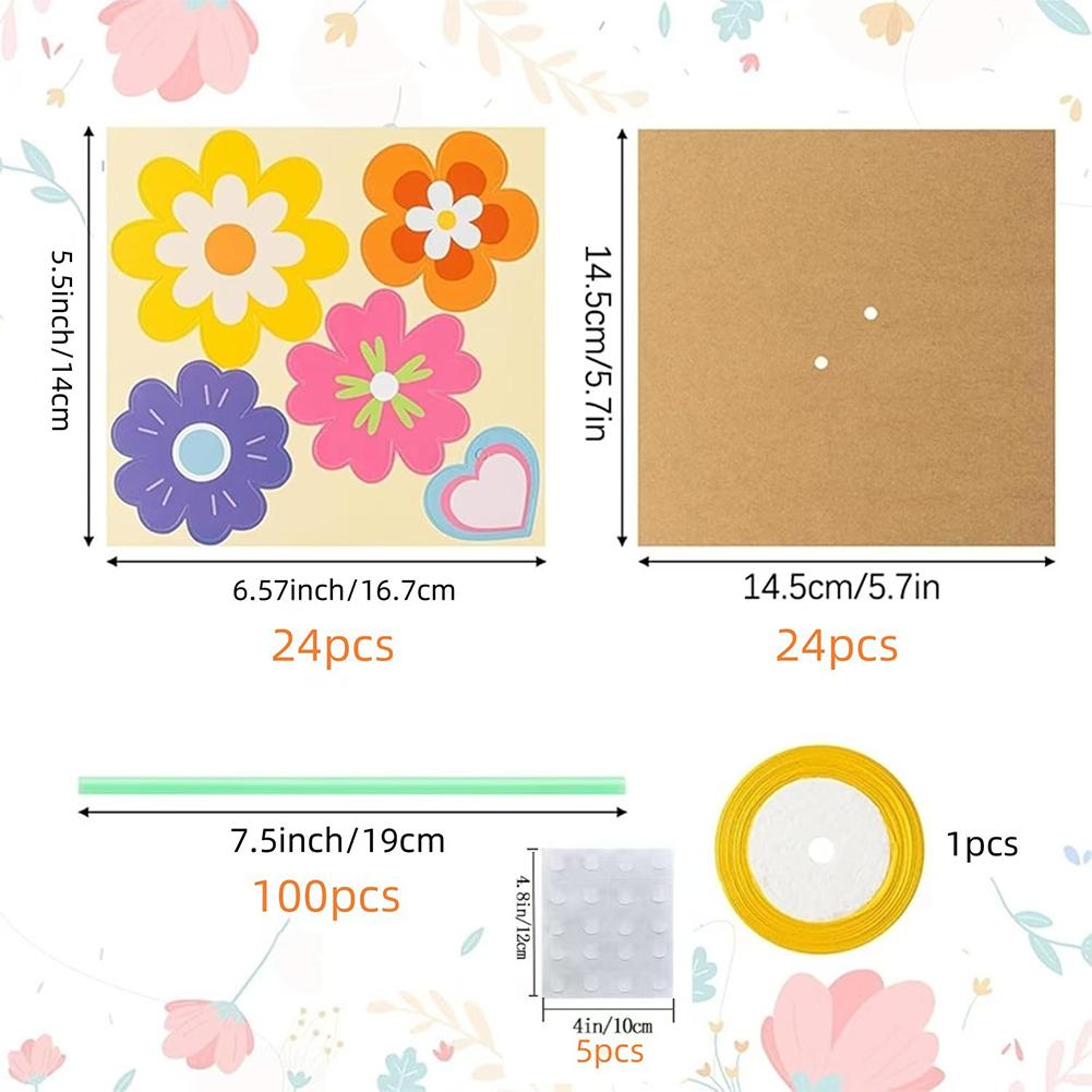Mother's Day Greeting Card Paper Flower Bouquet Craft Kit DIY Flower Bouquet Greeting Cards Flower Paper Mom Gifts