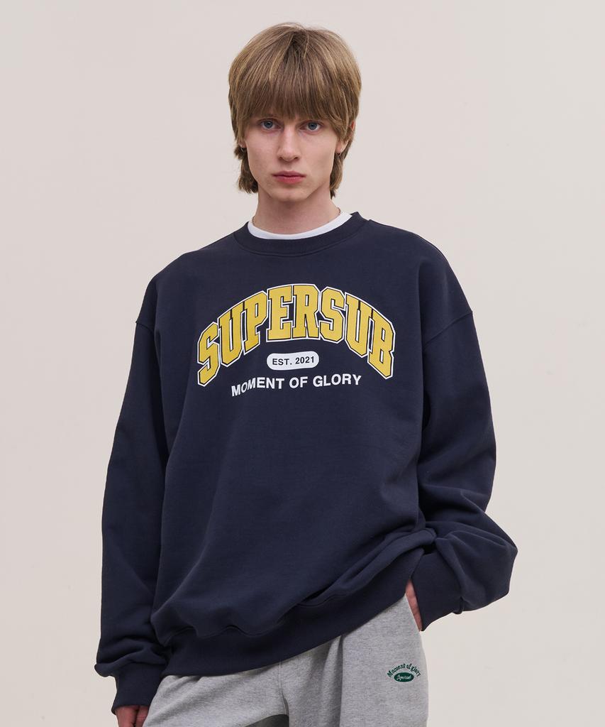 SUPERSUB College Logo Sweatshirt - Navy