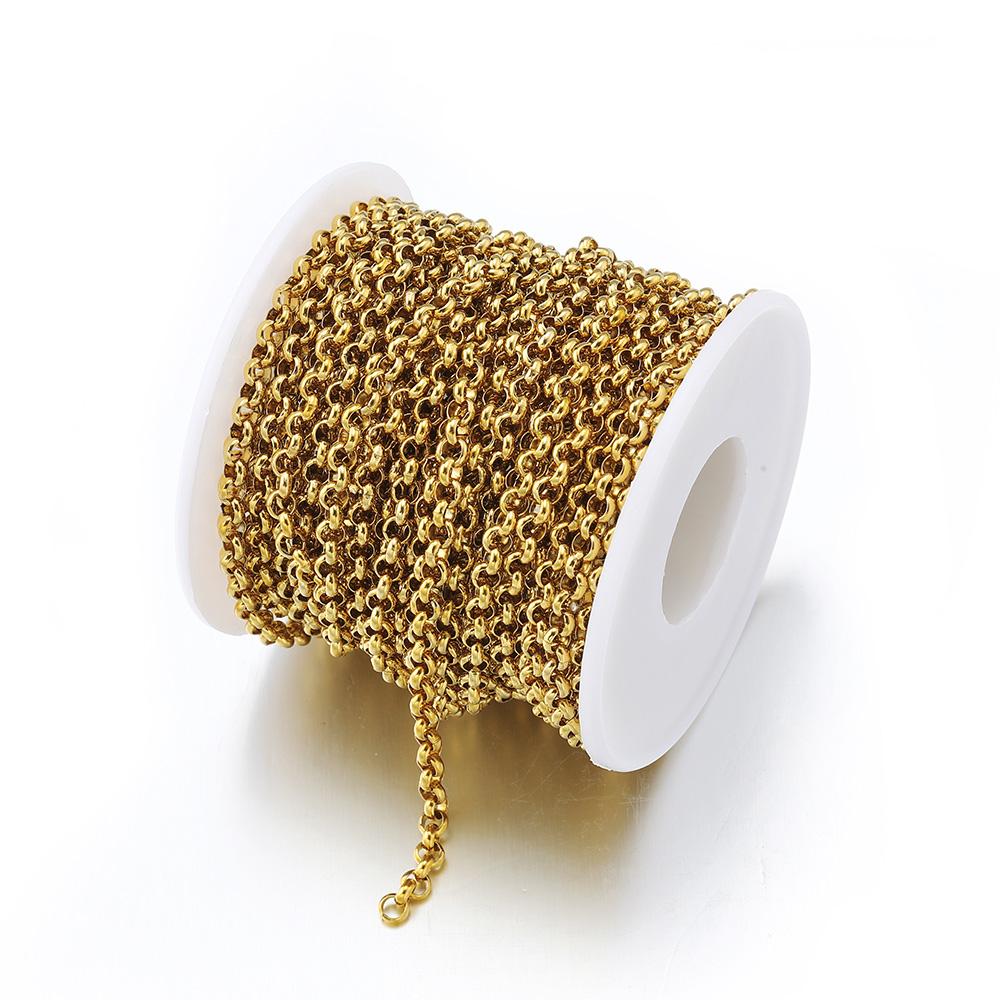 1M/2M Stainless Steel Keel Chains Thick Link Chain for Necklace Bracelet DIY Jewelry Making Handmade Accessories Wholesale