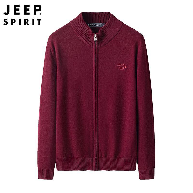 JEEP SPIRIT Men's Full-Zip Knit Cardigan