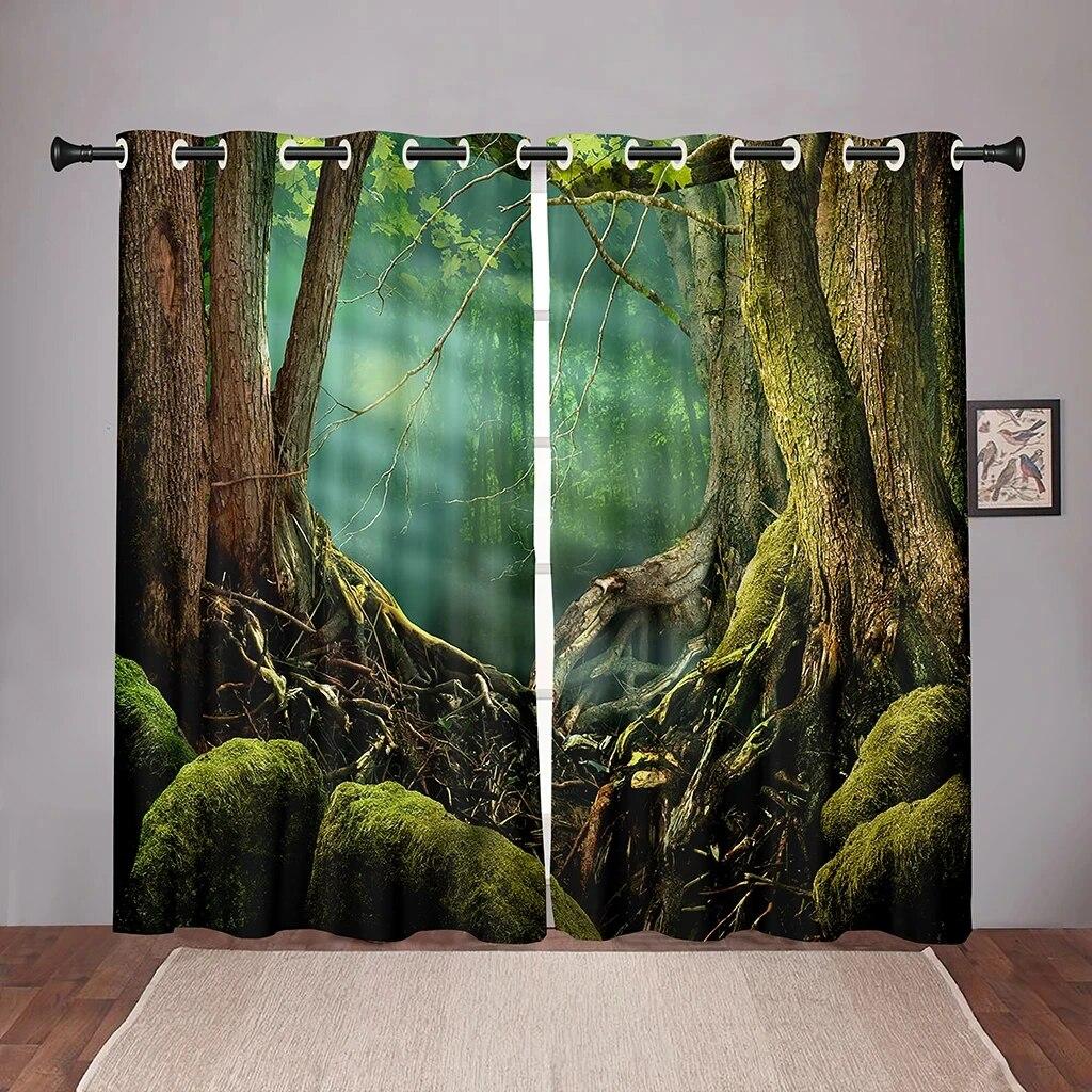 Natura leśny liść drzewa zaciemniające zasłony okienne do sypialni salon łazienka Kicthen DoorHall wysokie cieniowanie różne wzory