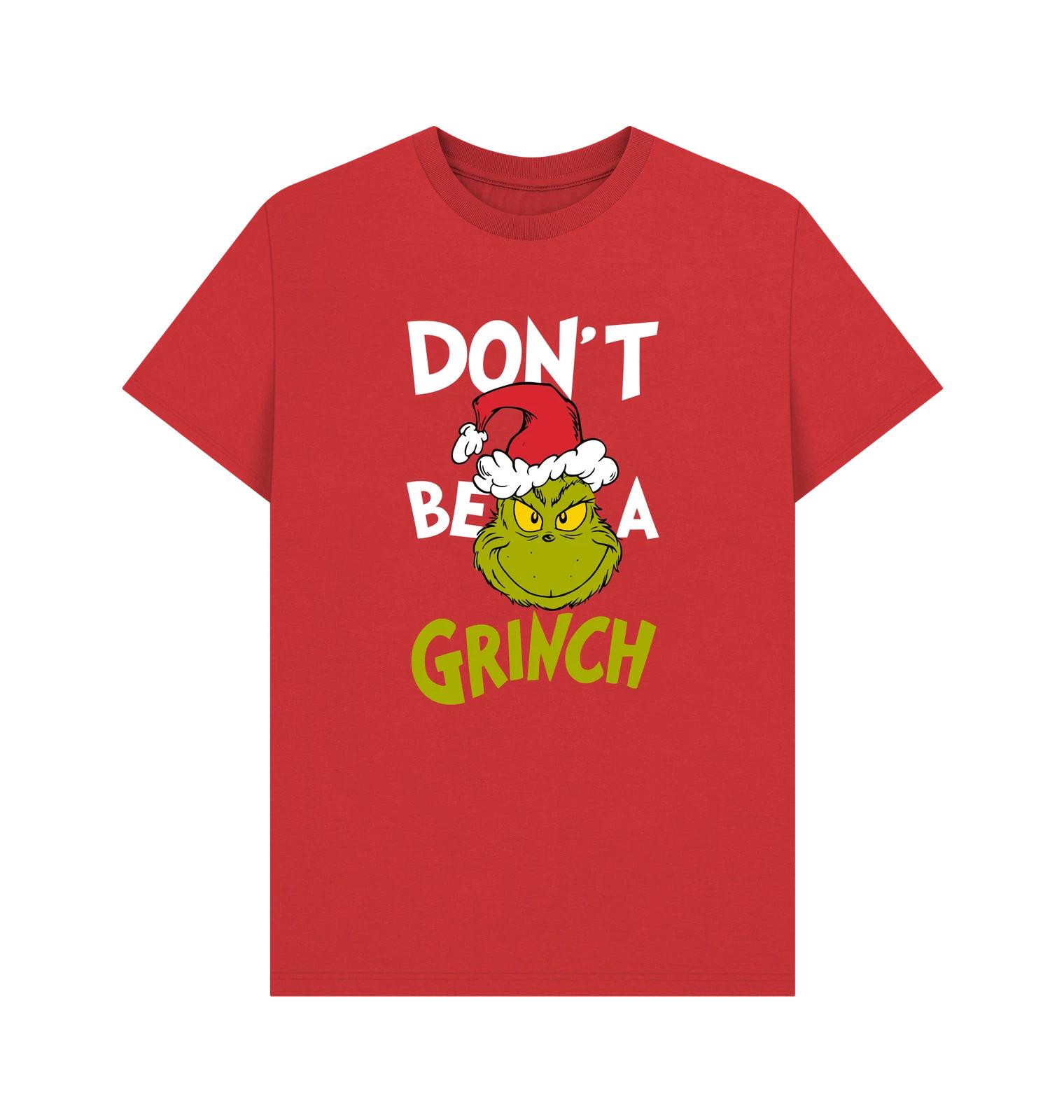 PREMIUM OFFICIAL The Grinch Official Don t Be A Grinch Graphic Red T-Shirt XL