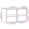 Wall Mounted TV Cabinet with LED Lighting Grey Sonoma 80 x 31 x 45 cm