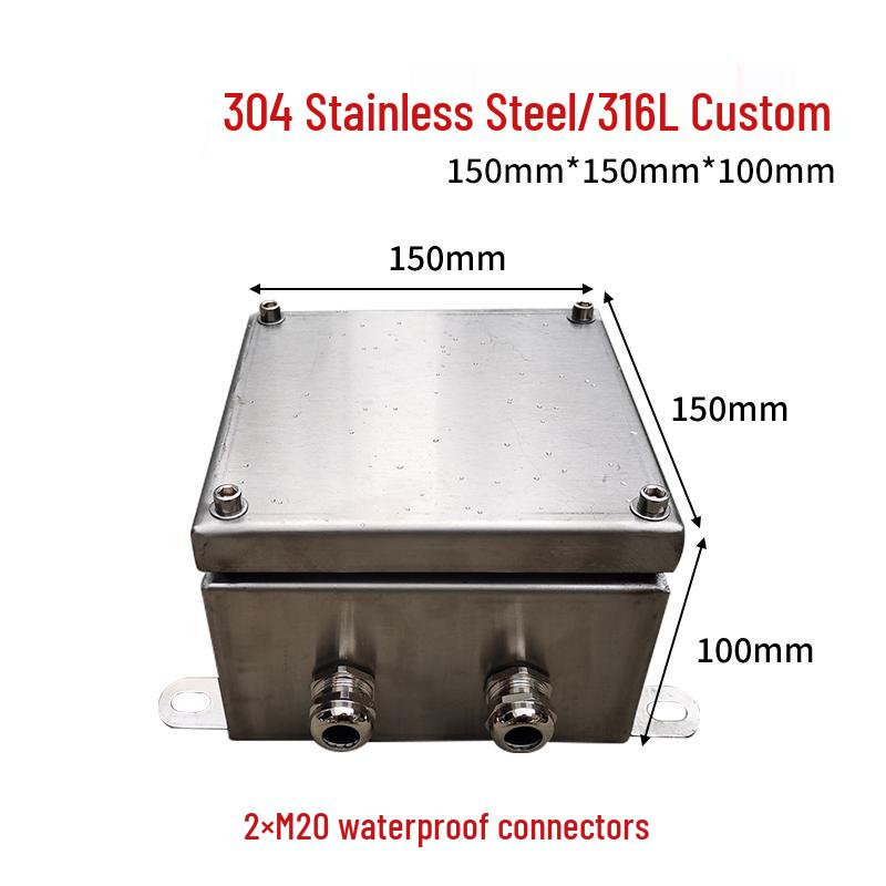 304 Stainless Steel Weatherproof Junction Box with UK Terminal, 316 Protection.