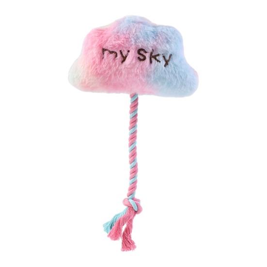 

Интерактивная пищащая игрушка для собак, встроенный звук, устойчивая к укусам, скрежетание зубами, избавляет от скуки, скрипучая жевательная игрушка для собак Cloud