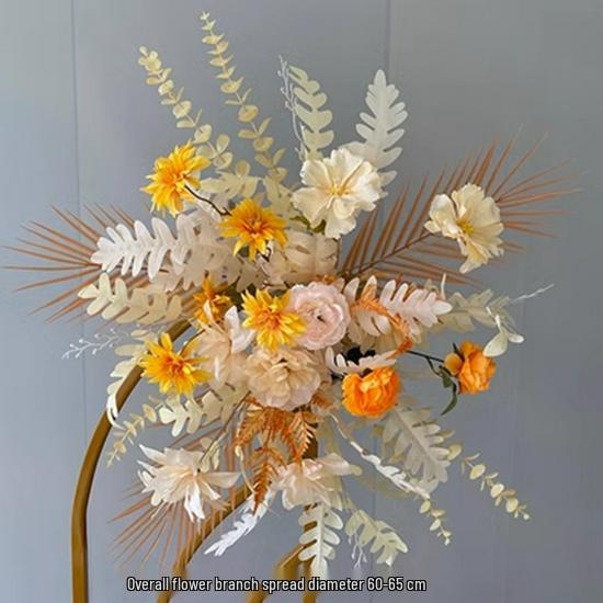 Mori Style Wedding Aisle Flower Row - Artificial Floral Decoration for T-Stage & Background