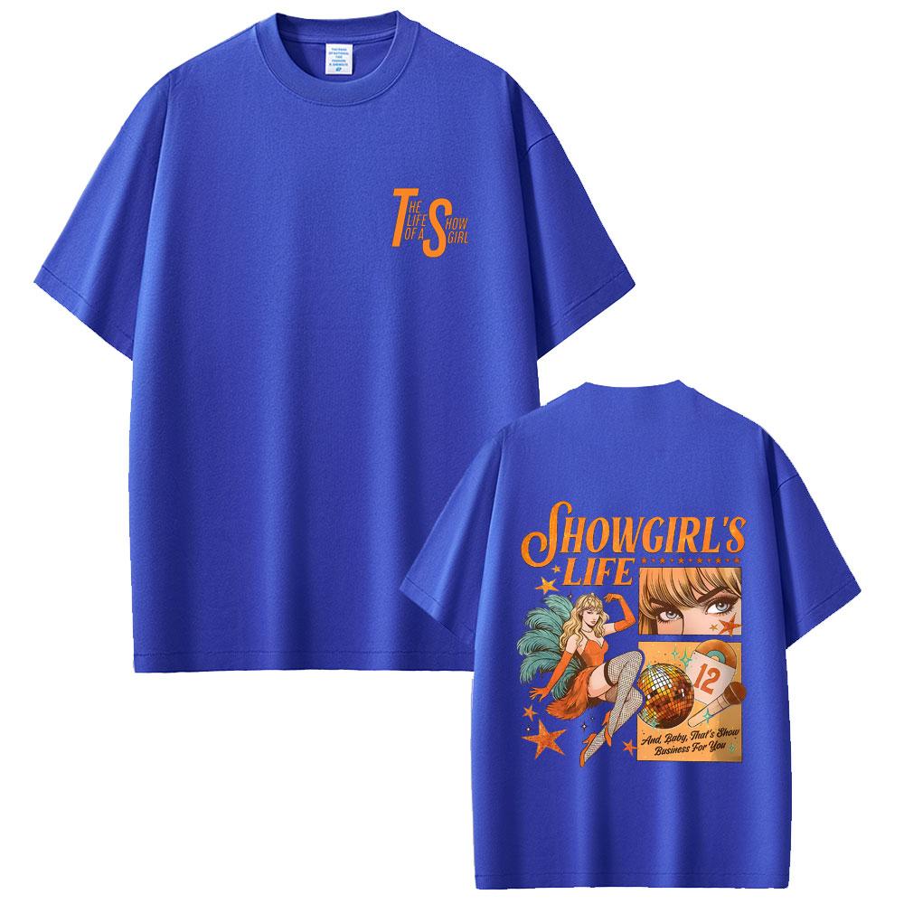 2025 Summer The Life of A Showgirl Album Graphic Unisex Women Fashion Pop Music Male High Quality 100 Pure Cotton Printed Tshirt