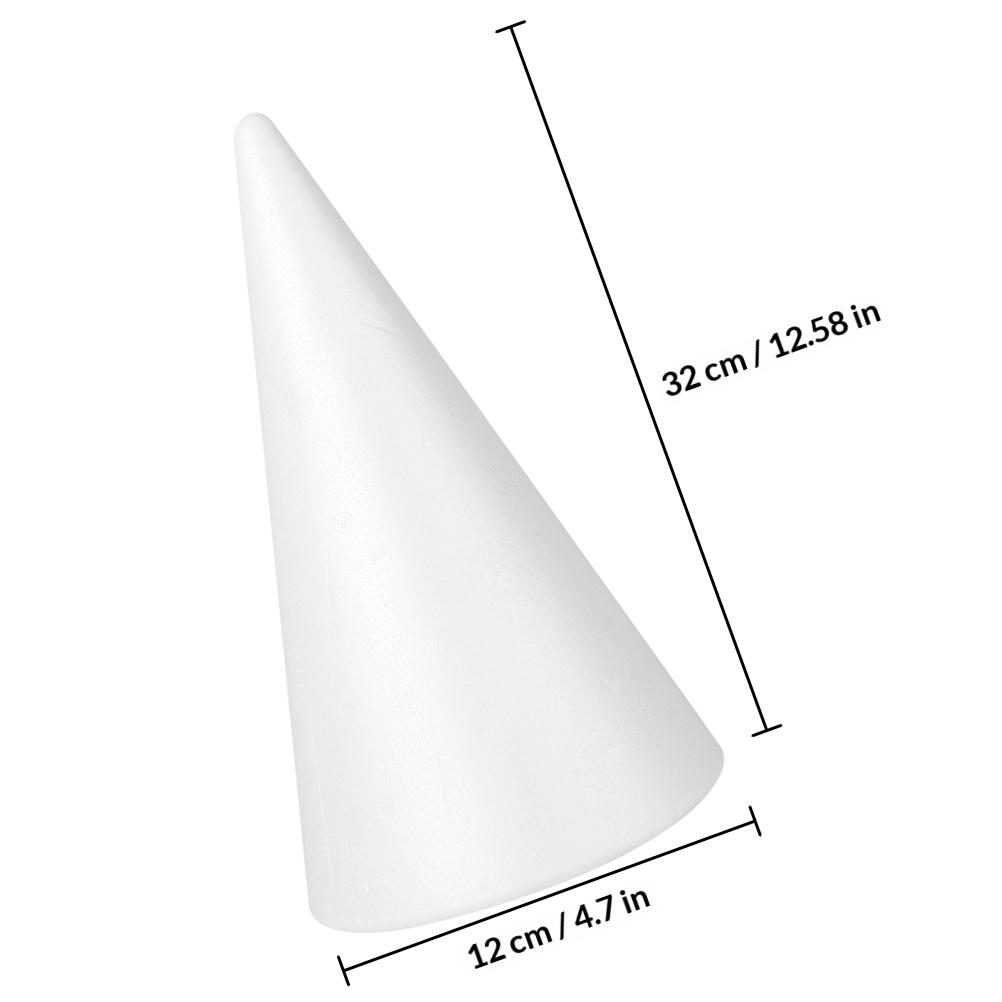 2Pcs DIY Foam Cones for Creative Craft Projects Decorative Craft Supplies for Educational Activities At Home