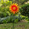 Garden Spinner for Windowsill Sunflower Metal Stake, Spinning Flower Yard Ornament, Rustproof Creative Lawn Ornament Gifts Art Outdoor Patio