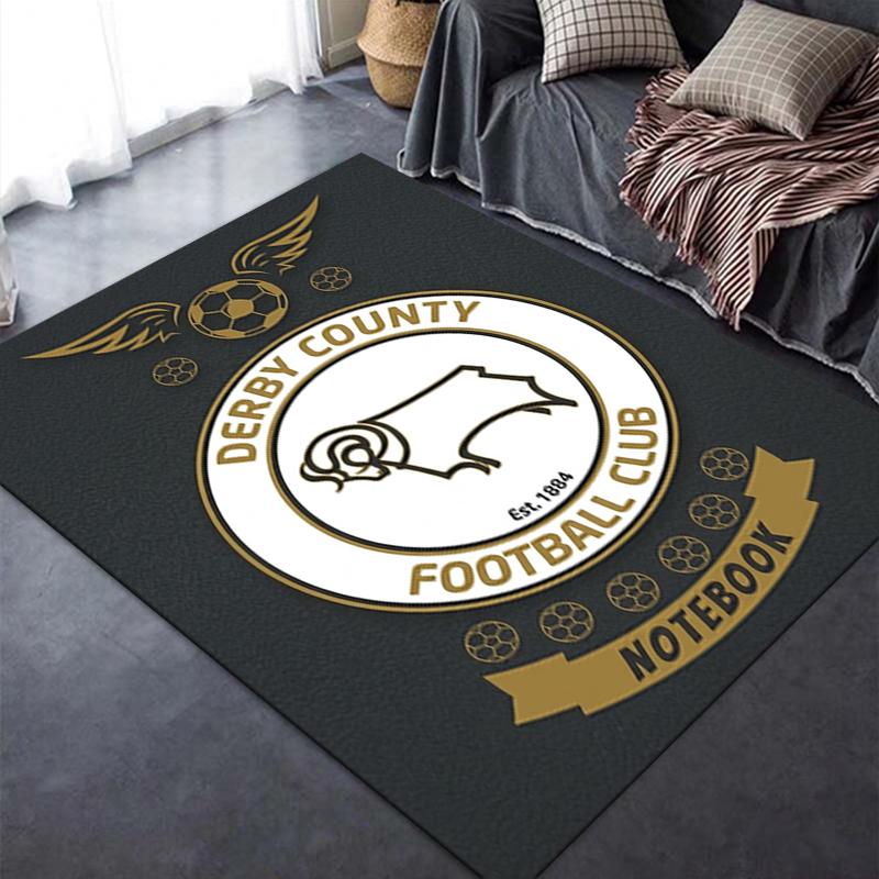 Derby County FC Carpet Rug for Living Room Bedroom Home Sofa Decoration,Kids Play Non-slip Floor Mat