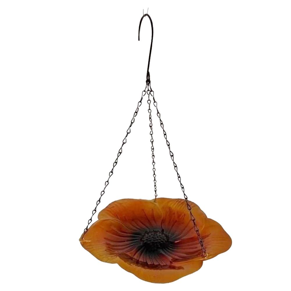 

For Bird Lovers Metal Bird Feeder Bird Feeder Nature Setting Hanging Bird Bath For Garden Bird Attract Birds Bird Bathing Area золотий коричневий колір