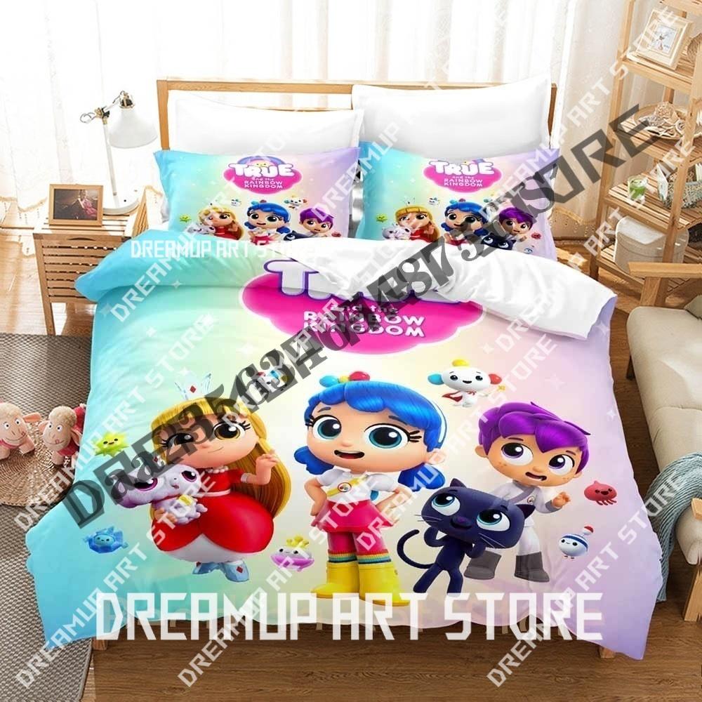3D Print True and the Rainbow Kingdom Bedding Set Twin Queen King Full Size Duvet Cover Pillowcase Bed Boys Girls Adult